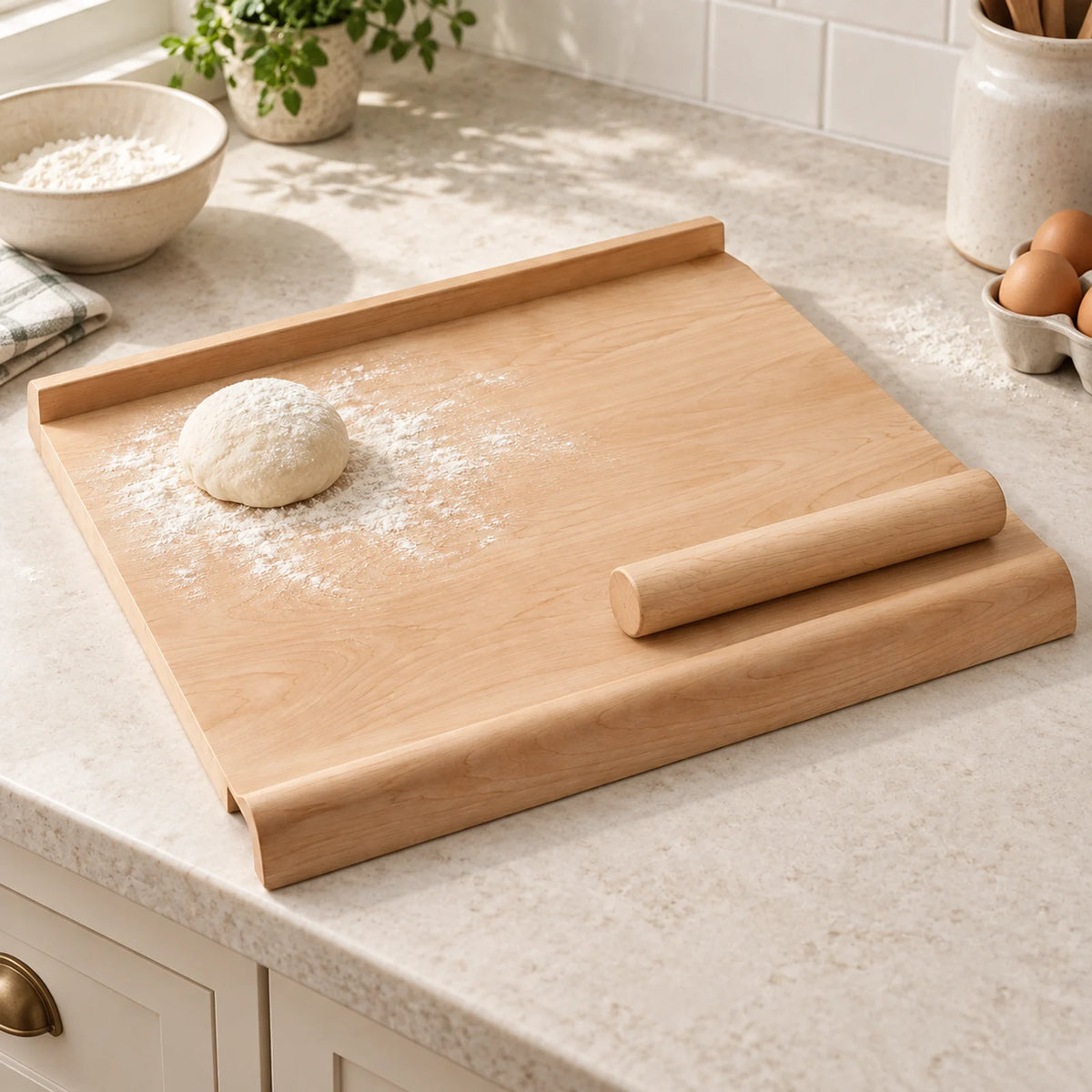 Maple Ledge Pastry Board Set — kitchen styling; props not included