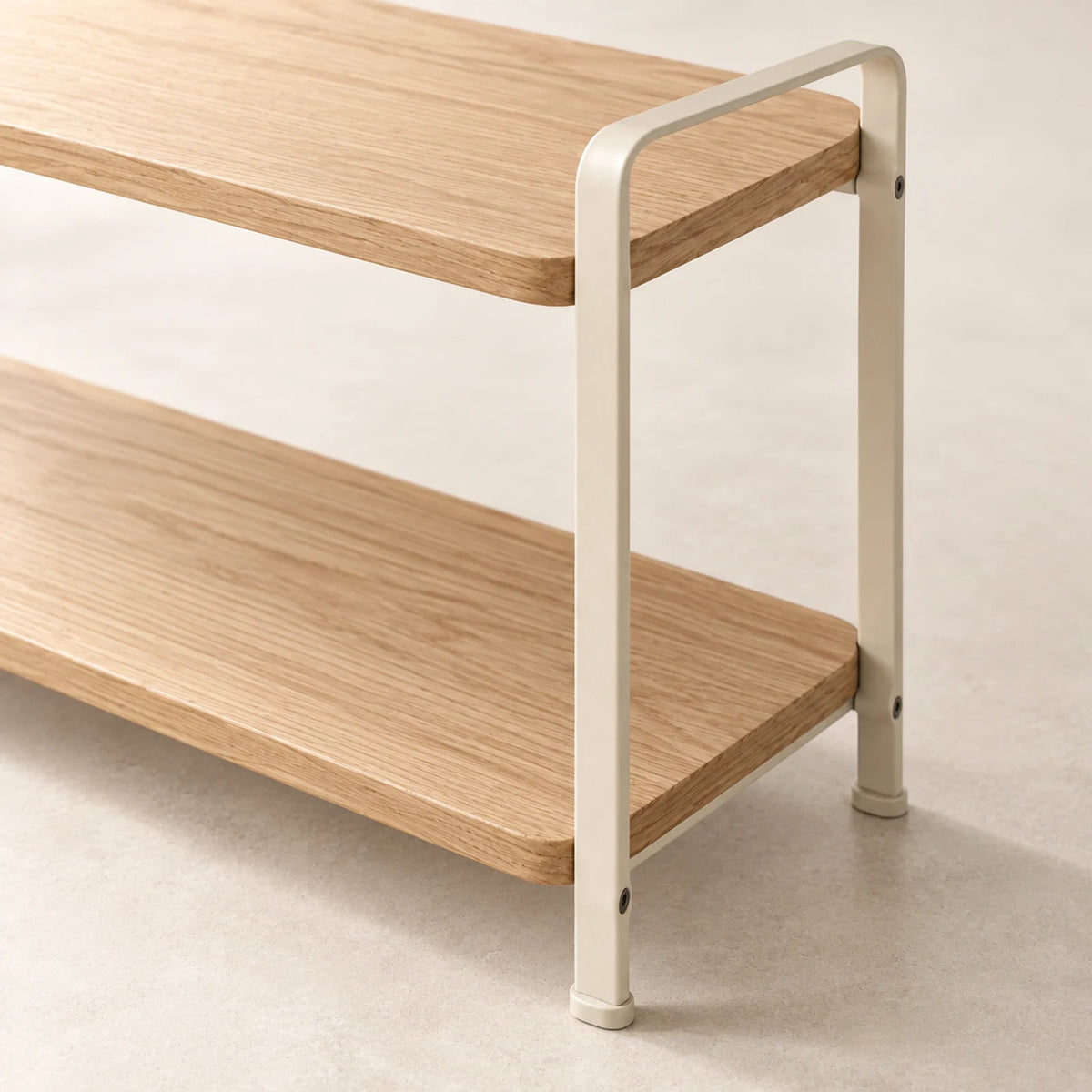 Layer Two-Tier Counter Shelf — material and construction detail