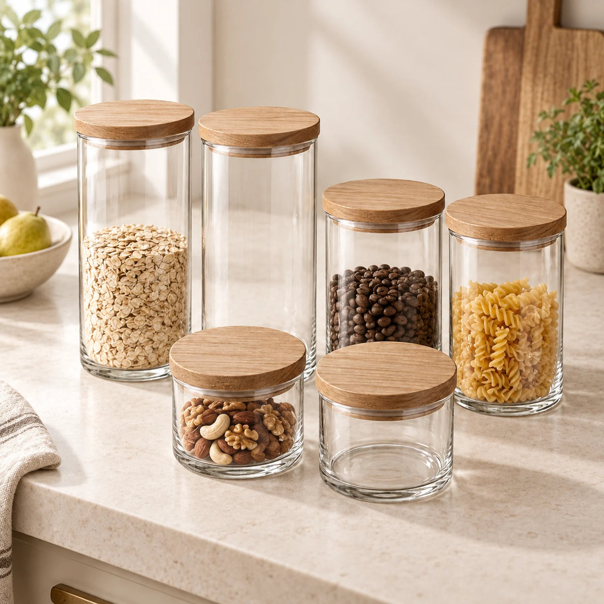 Clearstack Pantry Jar Set — kitchen styling; props not included