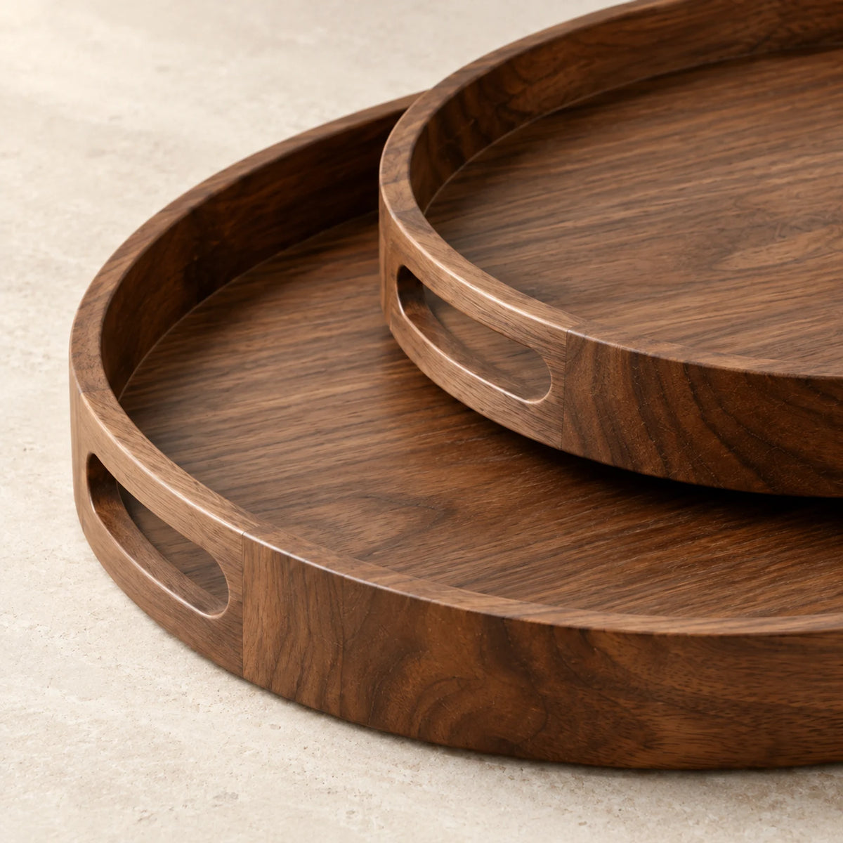 Roundhouse Serving Tray Duo — material and construction detail