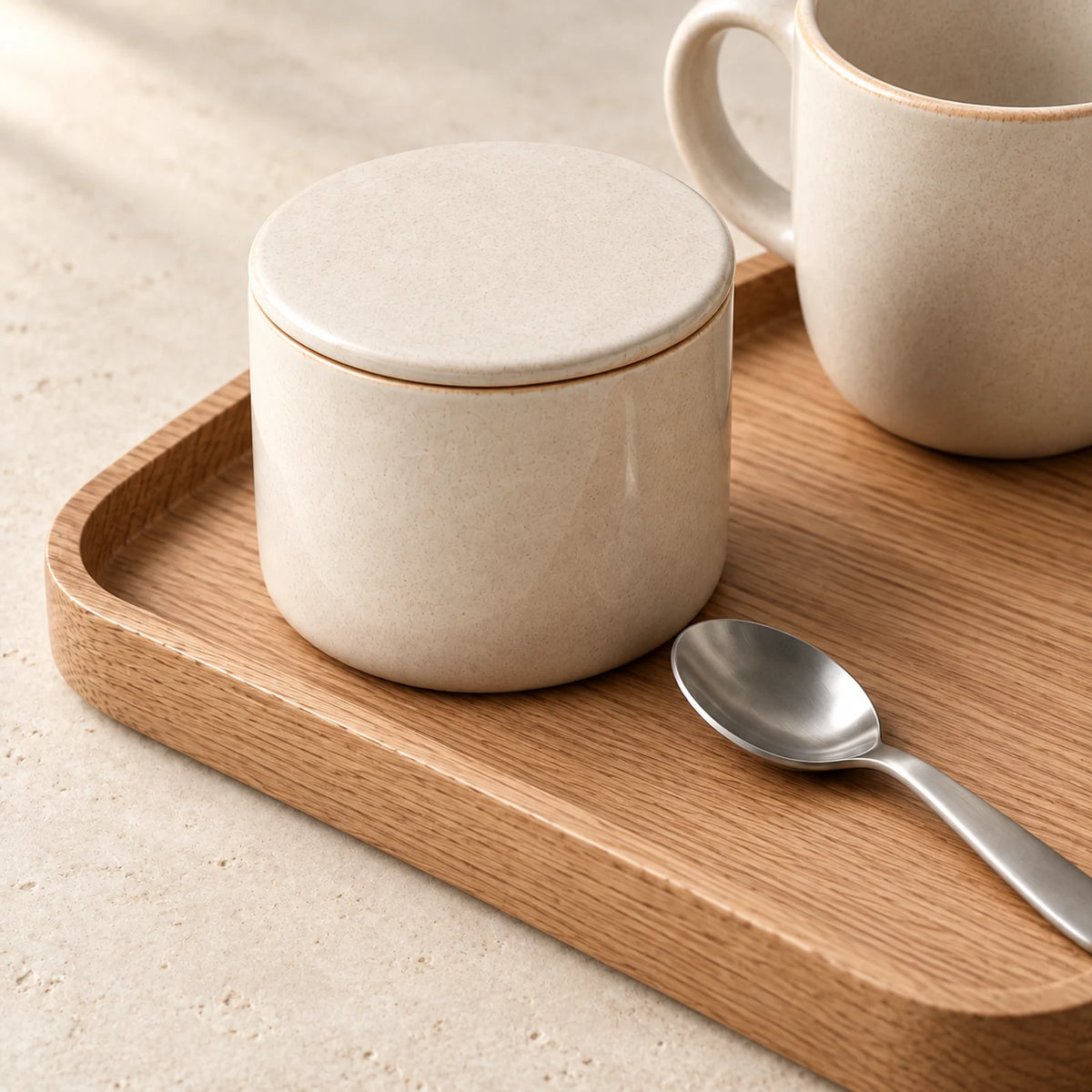 Quiet Counter Coffee Tray Set — material and construction detail